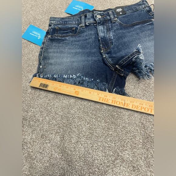 Y2K grunge streetwear Express 6 Edgy SafetyPin Frayed Highrise Shorts Punk Style - Picture 9 of 12